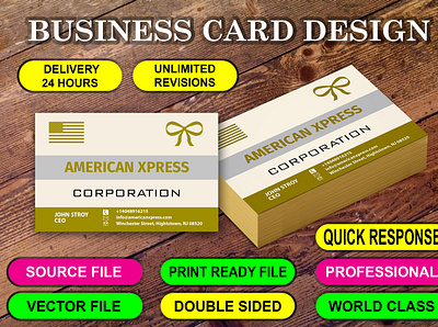 Business Card Design branding design graphic design icon illustration logo typography vector