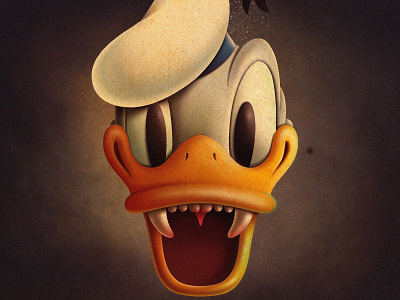 Donald disney donald duck illustration procreate app texture