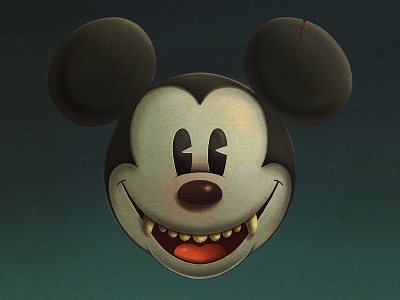 Mickey disney halloween icon illustration mickey mickeymouse portrait procreate app texture