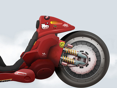 Kaneda´s bike 02. Akira akira anime bike color manga motorbike motorcycle