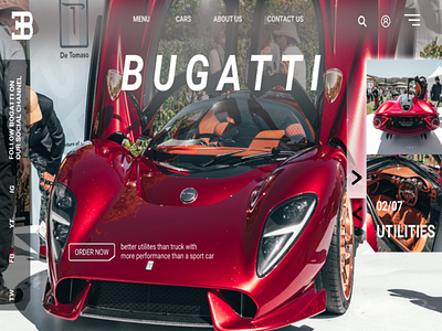 Redesigne bugatti website branding bugatti design ui ux web