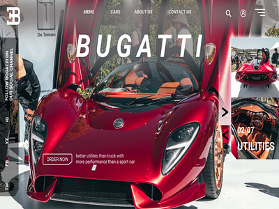 Redesigne bugatti website