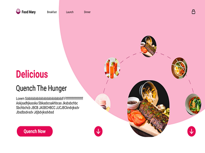 Food website sample 3d branding design graphic design minimal ui ux web