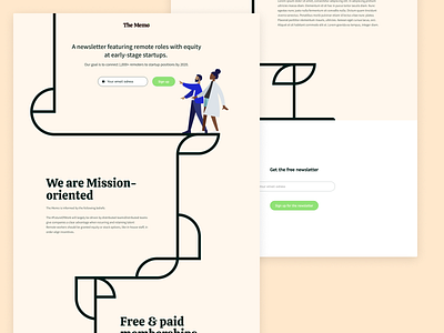 The Memo | Proposal 1/3 branding desktop friendly light ui web design website