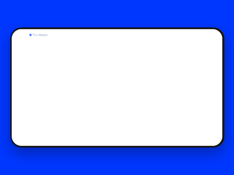 The Memo - Desktop animation blue interaction ui ux website
