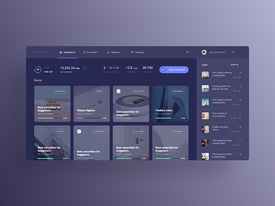 Dashboard for cryptocurrency trading blockchain crypto currency dashboard free kit money platform profile trading ui