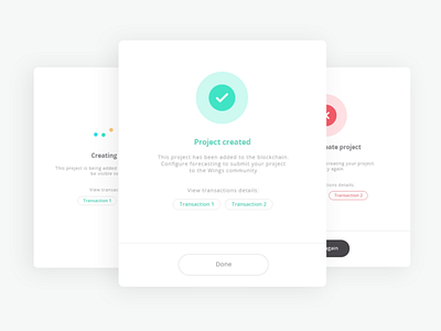 Wings Modals UI blockchain condition crypto currency icon modals popups states status ui
