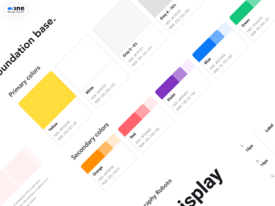 One DS - Foundation Base base colors design system ds foundation guideline typography ui uikit ux web