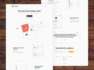 Vanido Landing Page