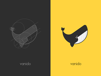 Vanido Logo app app icon brand grids icon identity logo mark process whale