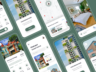 Real Estate App app design graphic design real estate app software ui