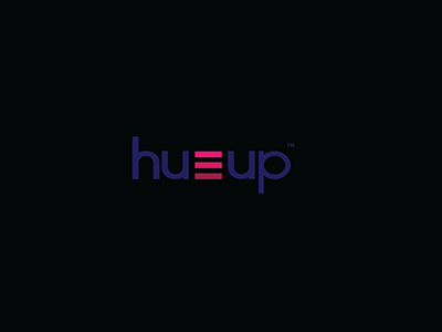 Hue Up "E" ascending hue letter e logo