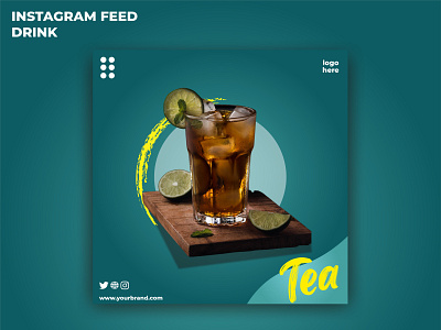 Instagram Feed Drink design graphic design