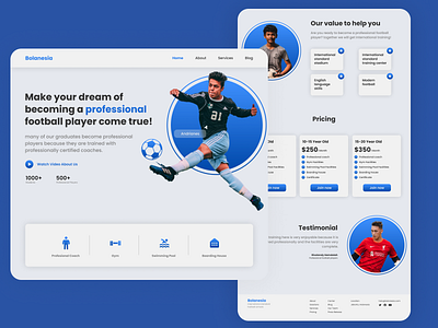 UI Landing Page Football Academy