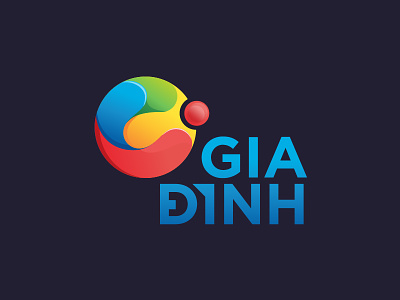 Gia Dinh branding cat color colorful dream family icon illustrator ios logo