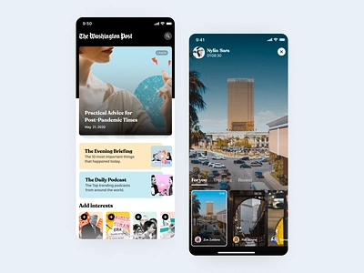 The Washington Post | Mobile app redesign concept #3 app dailyinspiration dailyui design graphicdesign icon illustraion mobile ui mobileapp news app newsfeed product design redesign trending typography ui uidesign uiux ux vector