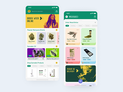 Weedly | Cannabis e-commerce delivery app. #3 app appdesign cannabis covid19 dailyinspiration dailyui design designinspiration digitalart dribbble interface marijuana mobile app product design ui uidesign uiux ux vectors xddailychallenge