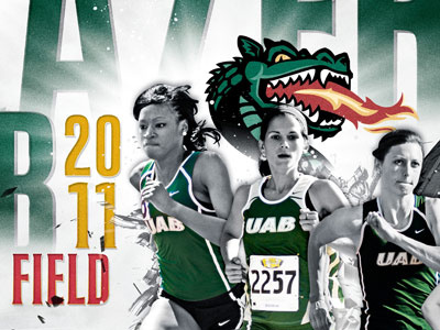 UAB 2011 Track & Field Poster dragon photoshop poster sports track uab