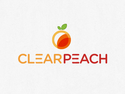 Clear Peach Logo fruit identity logo marketing peach