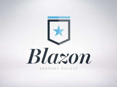Blazon Logo 2 blazon identity logo modern presentation shield star