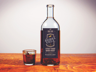 Rebel Yell Rebrand bottle bourbon kentucky label packaging rebel yell whisky