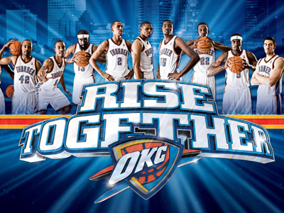 Thunder Team Poster basketball durant okc poster sports thunder