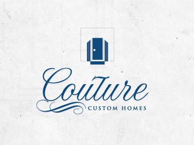 Couture Homes Logo couture door homes logo typography