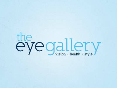 The Eye Gallery Logo blue eye logo optometry typography