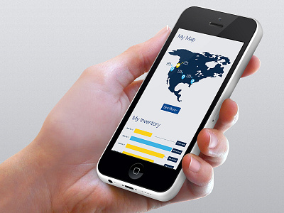 Mobile App app charts inventory map mobile products tracking