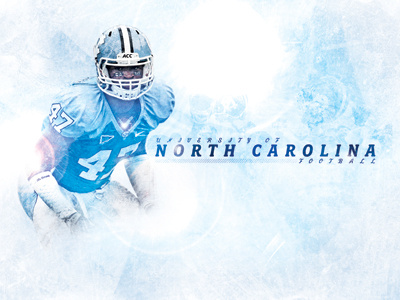 North Carolina Football blue carolina football poster sports