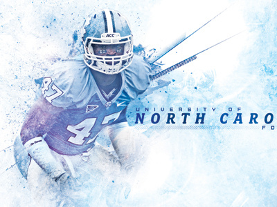 North Carolina Football III blue carolina football poster sports