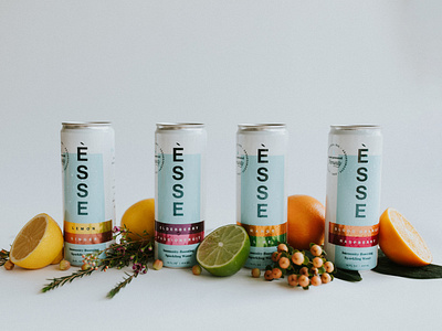 ESSE Sparkling Water beverage beverage branding brand identity design branding can design drink branding food and beverage graphic design label design logo design packaging design print design retail sparkling water typography visual identity water branding