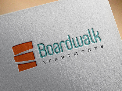 Boardwalk apartments branding business card collateral identity letterhead logo