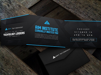 AIM Invitation aim black event invitation invite leaders sophisticated technology