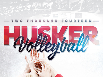 Husker Volleyball athletics collegiate huskers poster sports volleyball