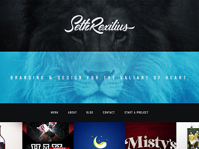 Portfolio Updates branding dark ui design freelance grid lion portfolio texture website