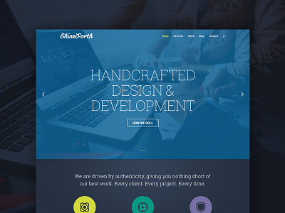 Shine Forth agency design development mockup site ui website