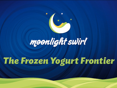 Moonlight Swirl Graphic frozen graphic hills in store logo moon night swirl yogurt