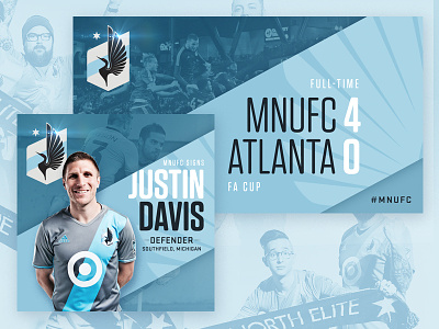 MNUFC Social Graphics athletics cards digital design futbol match minnesota mnufc soccer social media sports