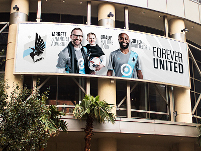 MNUFC Billboard athletics billboard branding graphic design loon minnesota mnufc outdoor signage soccer sports