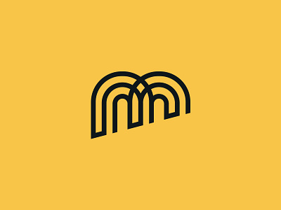 M Symbol arc brand identity branding geometry icon logo m manufacturing metal monogram symbol