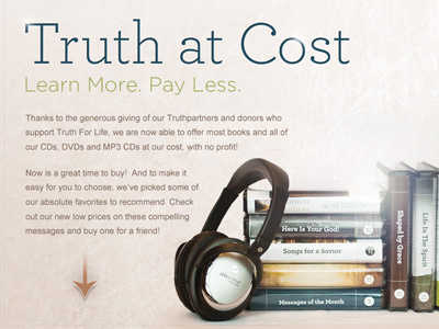 Truth at Cost Graphic banner books clean dvd resources truth web