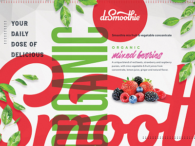 DRS Label Design Organic beverage bottle brand identity branding fruit label logo organic packaging smoothie