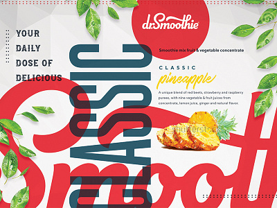 Drs 100 V6 3a beverage bottle brand identity branding delicious fruit label logo organic packaging pineapple smoothie