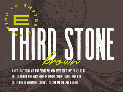 Third Stone ale beer beer label brand identity branding brewing brown empyrean graphic design mockup packaging