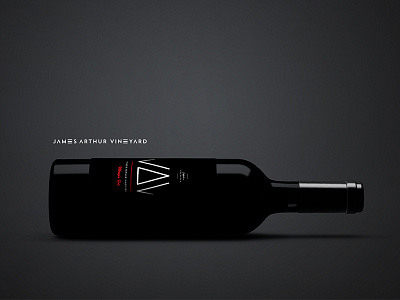 James Arthur Vineyards bottle brand identity branding dark james arthur label logo nebraska packaging vineyard wine