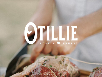 O'tillie Pork & Pantry brand identity branding butcher cafe logo meat pantry pork restaurant visual identity