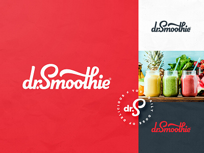 Dr. Smoothie Identity beverage brand identity branding craft handletter logo smoothie stamp visual identity