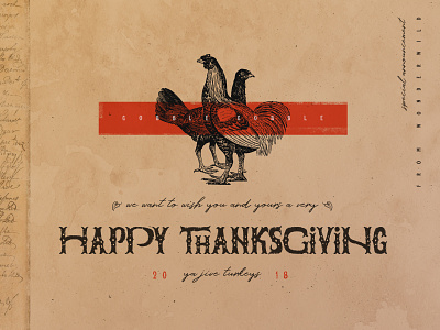 Happy Thanksgiving! ad banner card graphic hero holidays texture thankful thanksgiving turkey