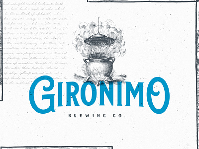 Gironimo beer brand identity branding brewing gironimo graphic hero label logo packaging print design pub vintage